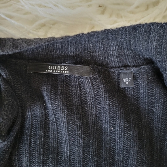 Guess Faux Fur Cheetah Print Sweater Jacket - Picture 14 of 16